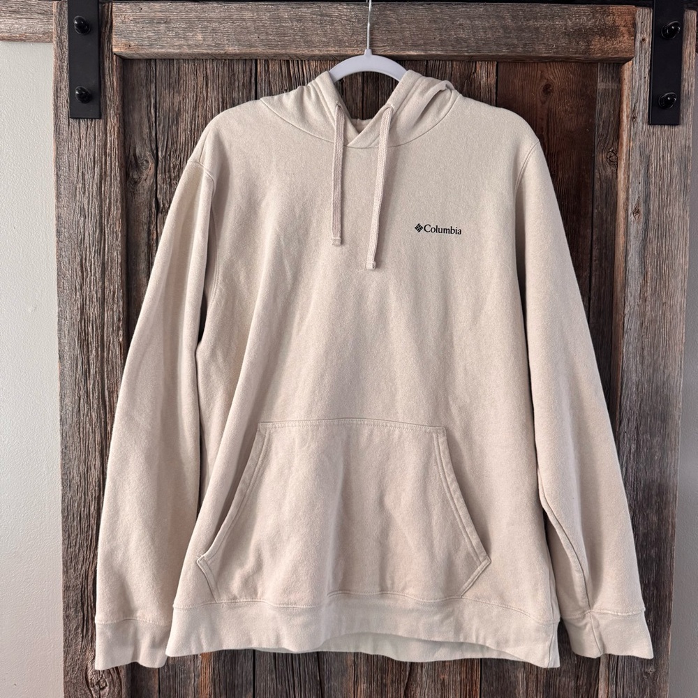 Columbia Sportswear Men’s Big Trek Graphic Hoodie Size L Dark Stone Beige